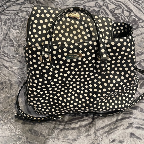 Kate spade polka dot handbag/shoulder strap accessory and matching wallet - Picture 5 of 10